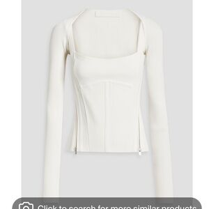 Dion Lee White Long Sleeve Corset Top
